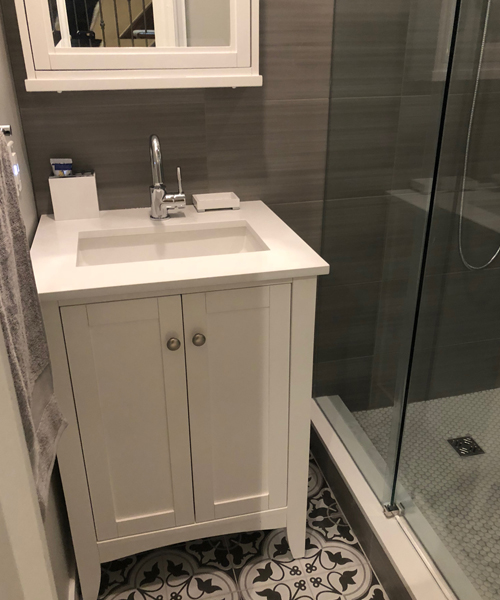 After photo of a modern bathroom