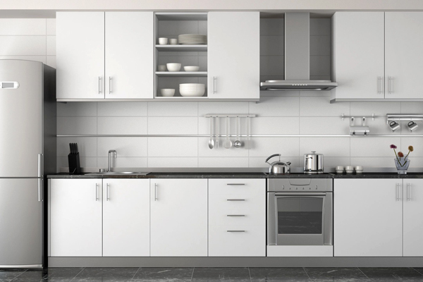 White, modern kitchen