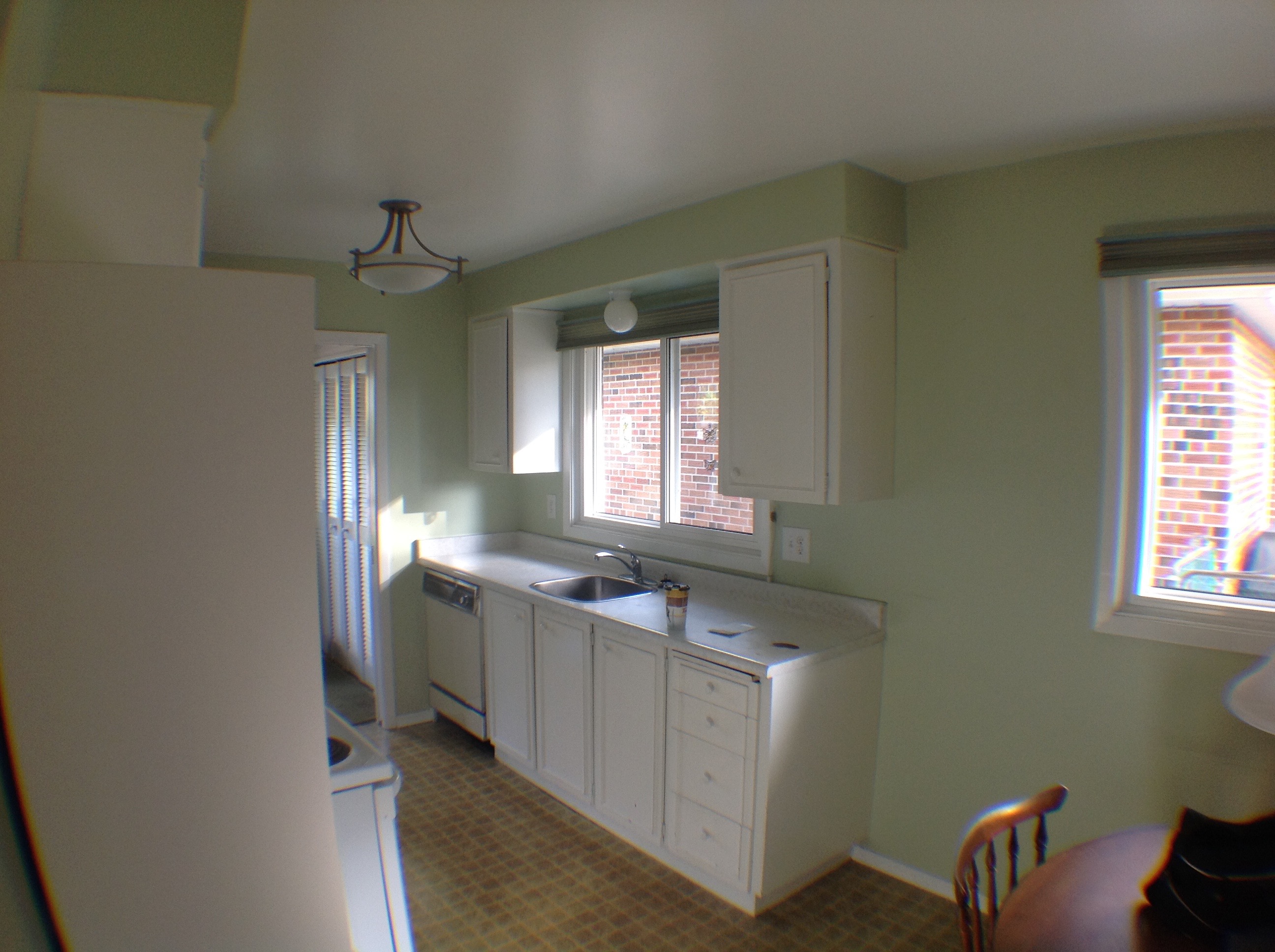 Before picture of a simple kitchen area